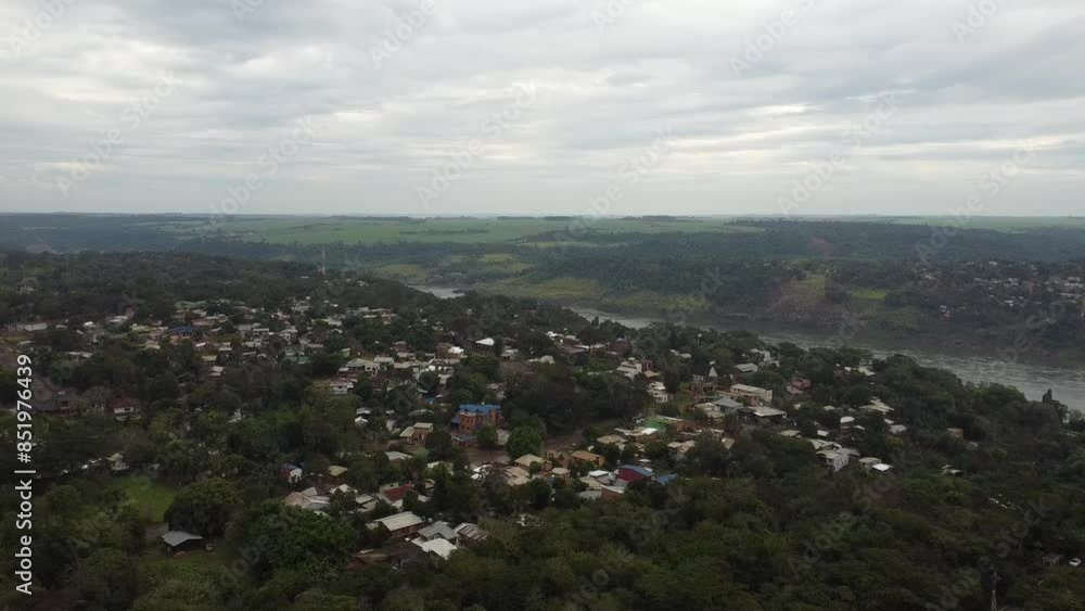 aerial view in Puerto Iguazu Argentina aerial view in Puerto Iguazu Argentina
