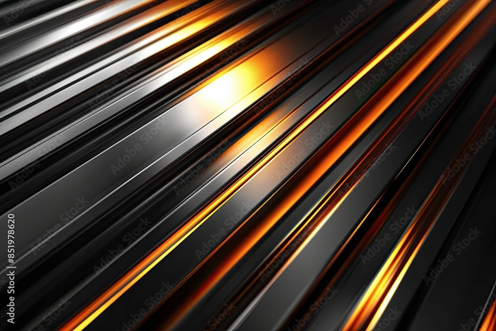 Obraz premium Futuristic High Tech Lined Background with Metallic