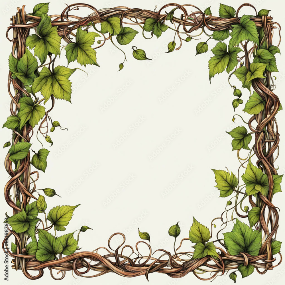 Obraz premium frame with leaves