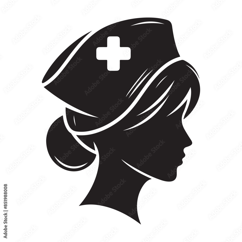 Doctor nurse vector silhouette Doctor nurse vector silhouette