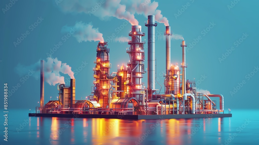 Obraz premium Carbon capture and storage technologies, Illustrate solutions for reducing carbon emissions from industrial sources