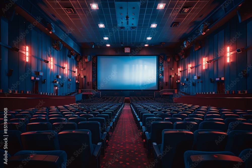 Cinematic billboard in a movie theater complex, designed for film releases and entertainment advertising Cinematic billboard in a movie theater complex, designed for film releases and entertainment advertising