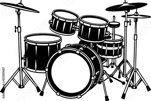 musical instrument drum kit vector illustration