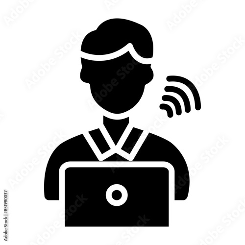 Freelancer Glyph Icon