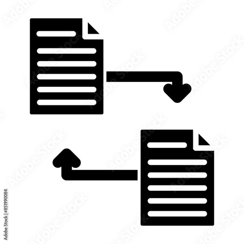 Files Exchange Glyph Icon