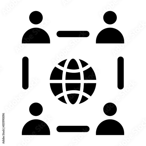 Remote Job Glyph Icon