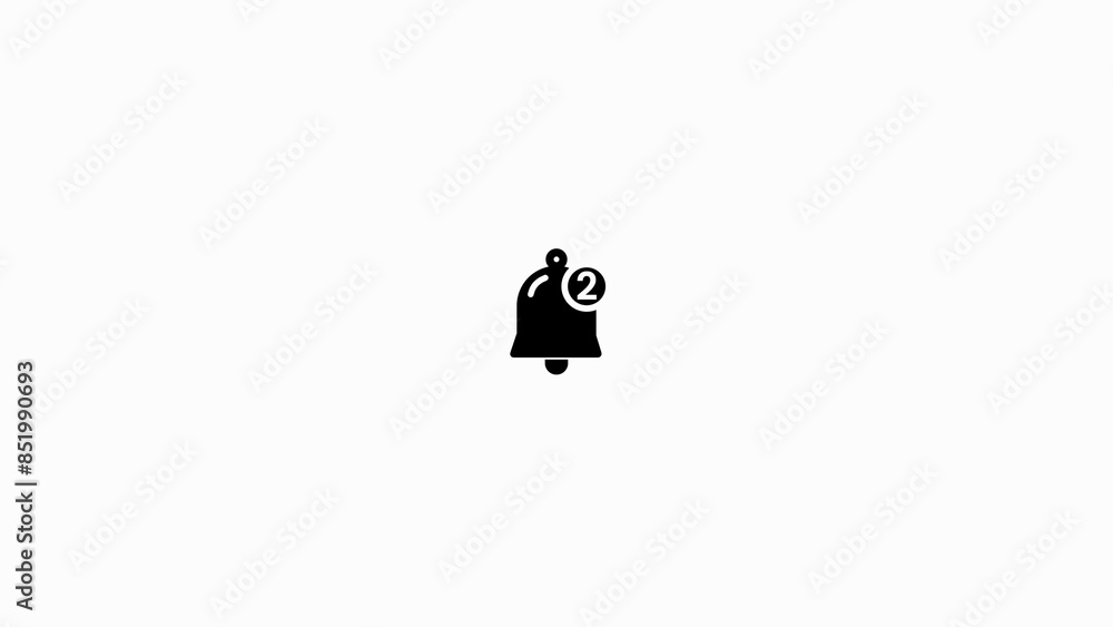 Notification bell icon, in box message, 2 notification icon illustration background. Notification bell icon, in box message, 2 notification icon illustration background.