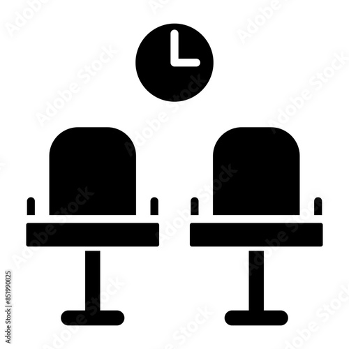 Waiting Room Glyph Icon