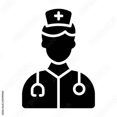 Stethoscope Glyph Icon