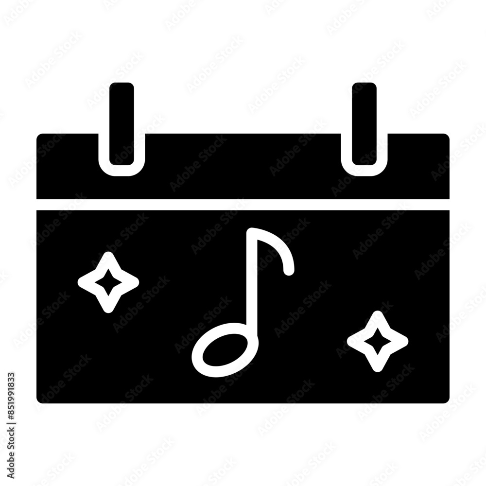 Concert Glyph Icon Concert Glyph Icon