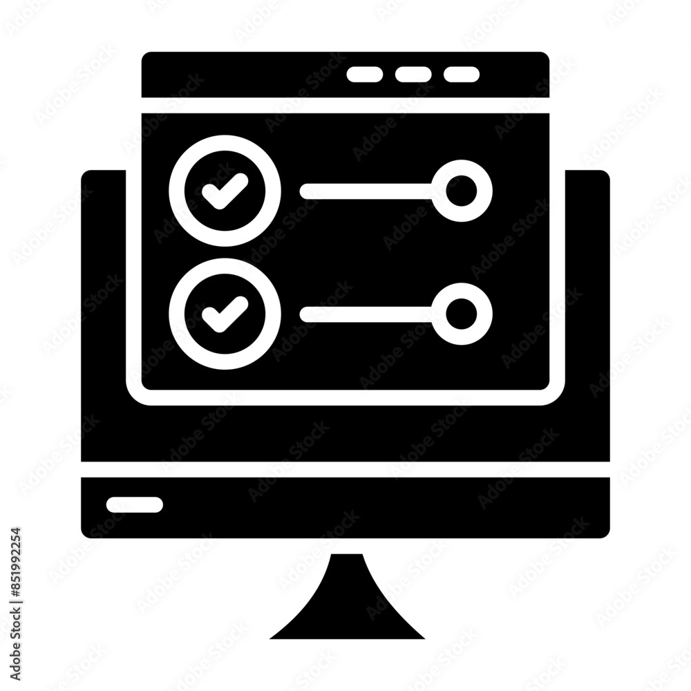 Project Status Glyph Icon Project Status Glyph Icon
