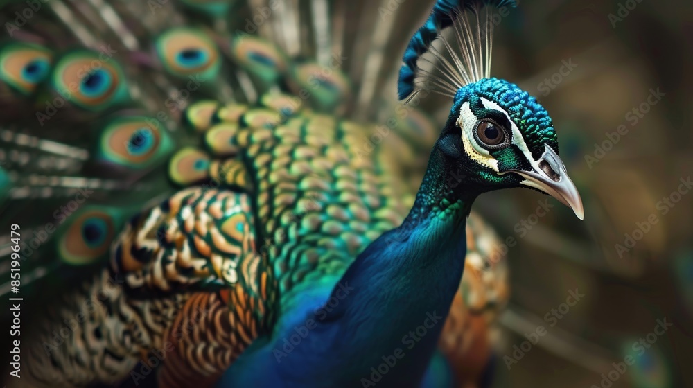 Close range photograph of peacock plumes Close range photograph of peacock plumes