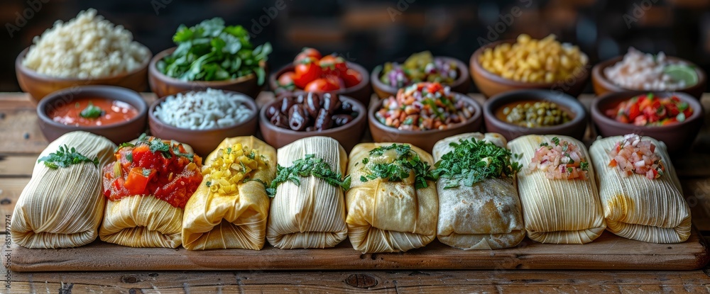 A Colorful Collage Of Traditional Tamales From Various Latin American Countries Celebrated The Diversity In This Beloved Dish A Colorful Collage Of Traditional Tamales From Various Latin American Countries Celebrated The Diversity In This Beloved Dish