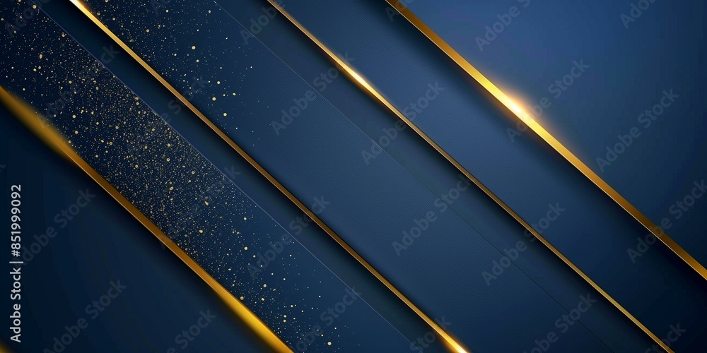This image features a sophisticated design with blue background and diagonal golden lines, adorned with small golden specks, creating a striking and elegant visual effect. This image features a sophisticated design with blue background and diagonal golden lines, adorned with small golden specks, creating a striking and elegant visual effect.