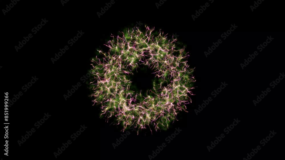 Energy Animation. Particle Flowing With Motion Creating A Plasma, Abstract Pulsing Ring Motion Graphic Element, Portal Effect, Particle Shockwaves Overlay Energy Animation. Particle Flowing With Motion Creating A Plasma, Abstract Pulsing Ring Motion Graphic Element, Portal Effect, Particle Shockwaves Overlay