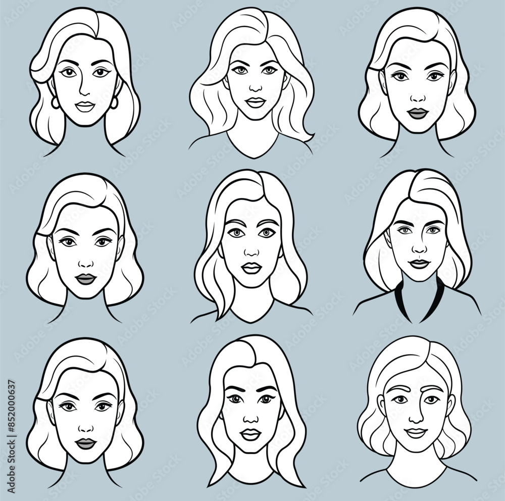 set of faces set of faces