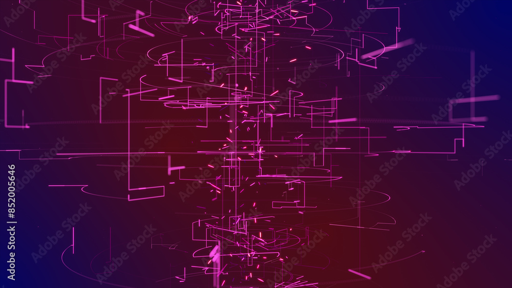 science fiction background of glowing particles with depth of field and bokeh. Particles form line and abstract surface grid. 3d rendering V30 red gold science fiction background of glowing particles with depth of field and bokeh. Particles form line and abstract surface grid. 3d rendering V30 red gold