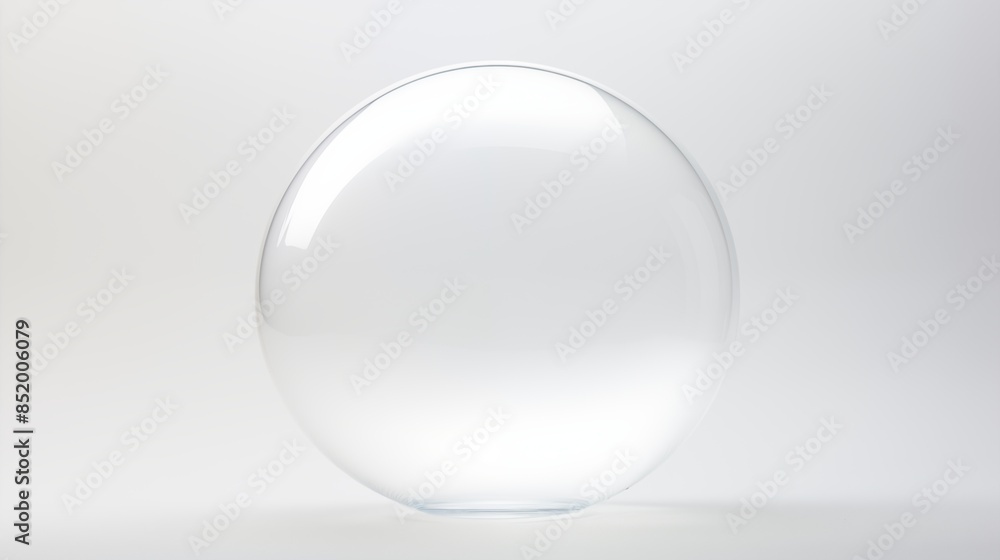 Transparent Glass Sphere with Smooth, Reflective Surface Transparent Glass Sphere with Smooth, Reflective Surface