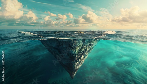 A depiction of the mythical depths of the mysterious events in the Bermuda Triangle