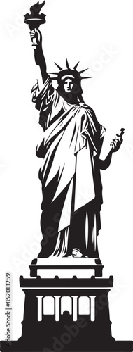 statue of liberty vector silhouette