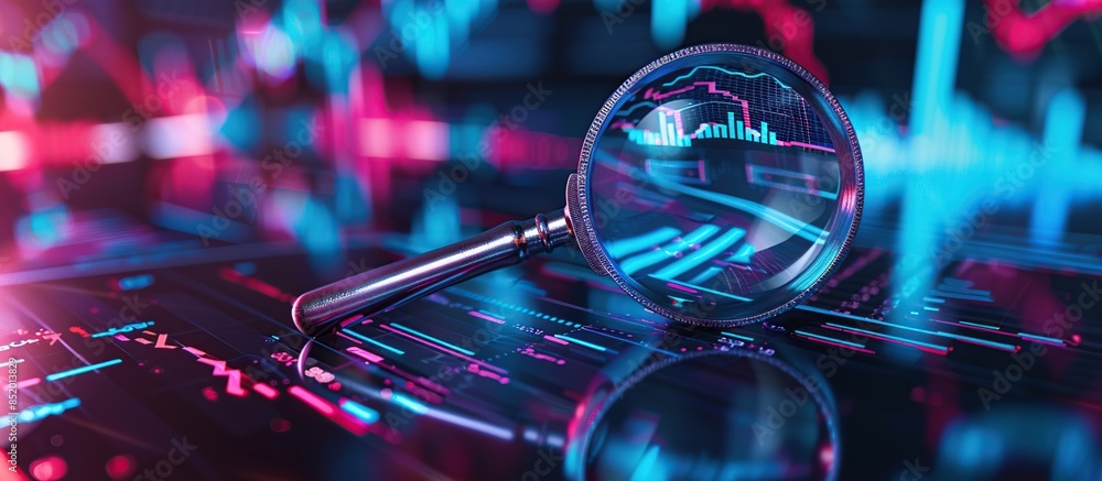 © Penatic Studio - A magnifying glass over an abstract digital stock market graph, with bokeh lights in the background.