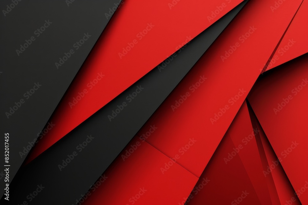 Abstract Red And Black Geometric Shapes Intertwining In A Digital Art Composition Abstract Red And Black Geometric Shapes Intertwining In A Digital Art Composition