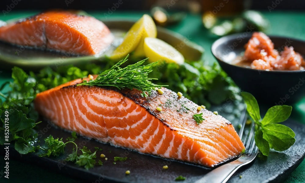 Discover the splendor of flavor with our red fish steak, served with a delicious side dish.
Discover the splendor of flavor with our red fish steak, served with a delicious side dish.