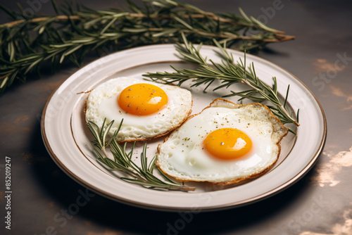 two eggs on a plate