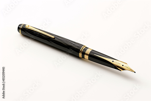 a black and gold fountain pen