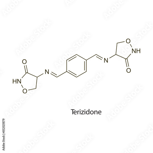 Aceclidine  flat skeletal molecular structure Muscarinic acetylcholine receptor agonist drug used in Glaucoma treatment. Vector illustration scientific diagram.
