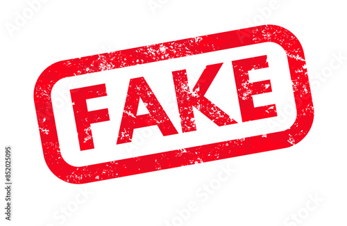 fake - rubber stamp, marking, vector illustration
