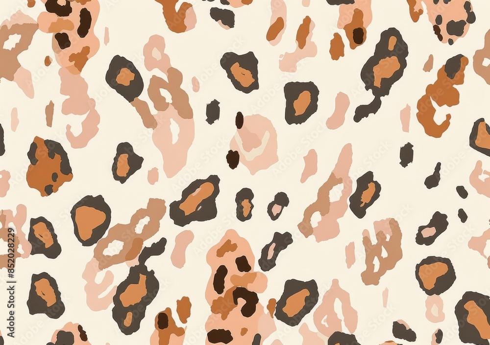 Fototapeta premium Leopard print seamless pattern, leopard skin texture 