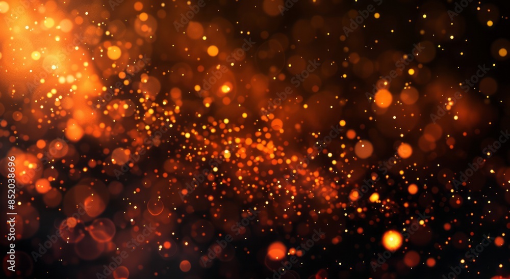 Fire-like ember particles glowing in a black void, with a dark, moody feel Fire-like ember particles glowing in a black void, with a dark, moody feel
