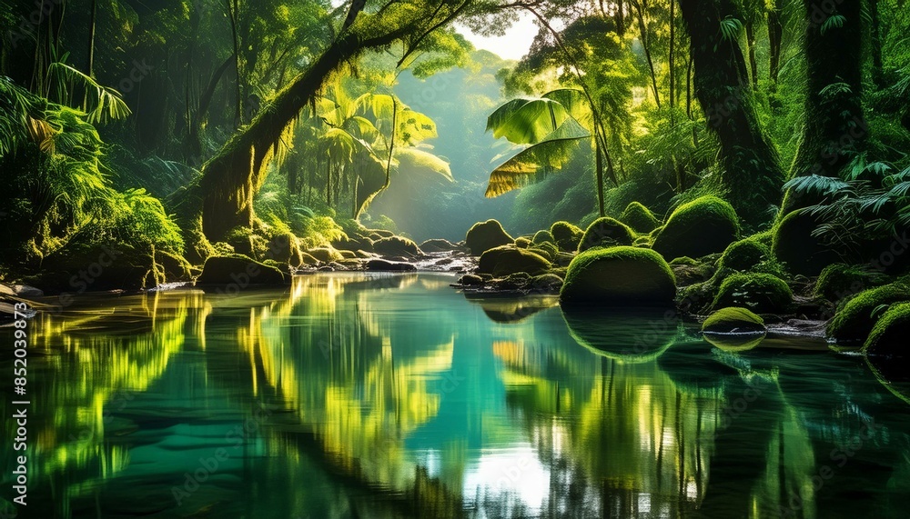 Obraz premium Beautiful nature landscapes of forest and their view