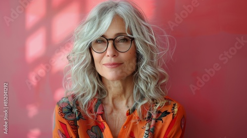 Woman With Glasses Posing for Picture