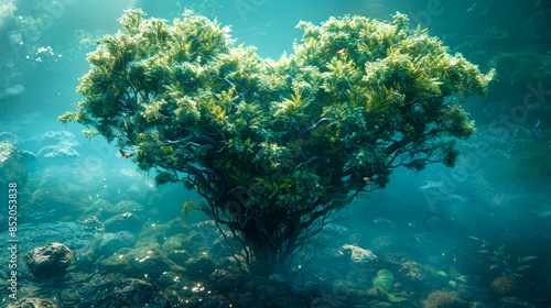 Heart of Nature - A heart that symbolizes the deep connection and love for nature. photo