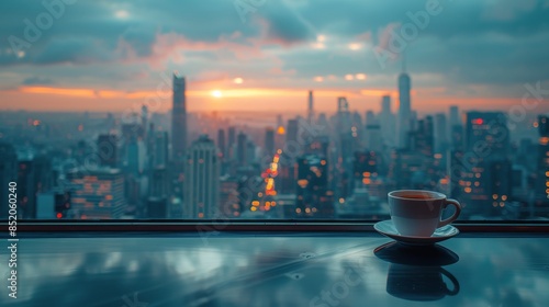 Cup of Coffee on Window Sill