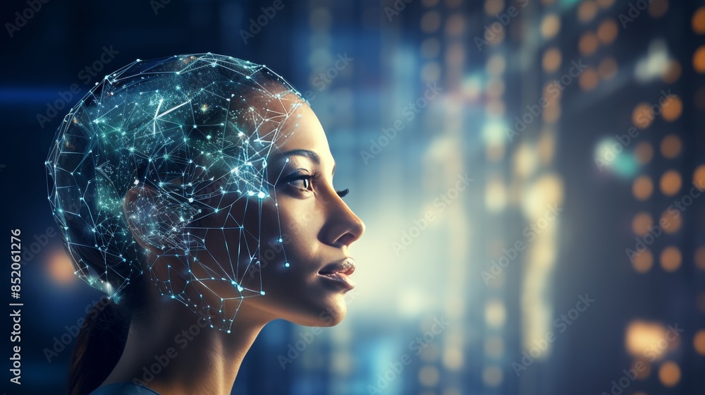 Futuristic imagery ai and automation enhancing business efficiency and productivity Futuristic imagery ai and automation enhancing business efficiency and productivity