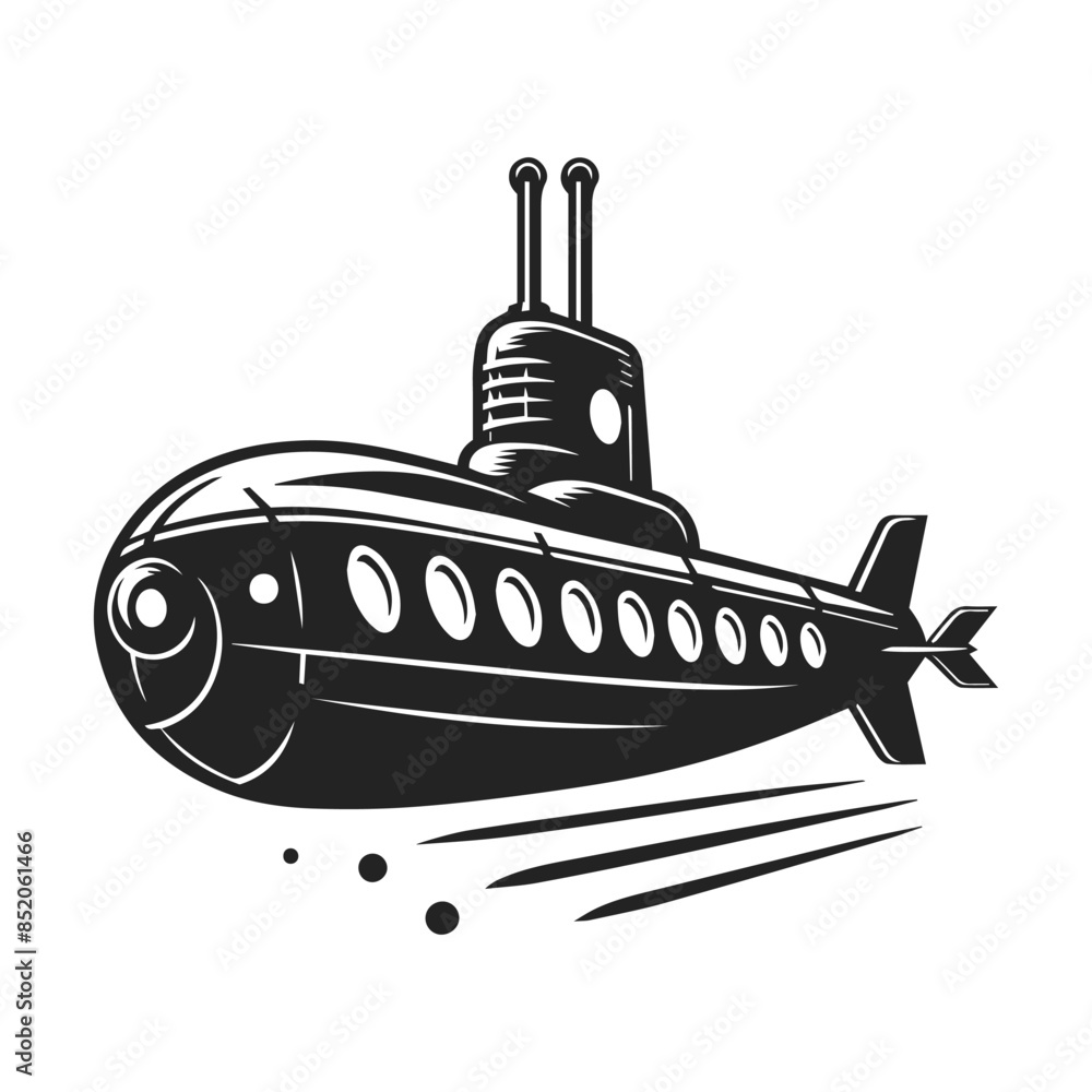 big submarine icon on a white background. flat vector illustration. big submarine icon on a white background. flat vector illustration.