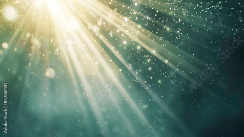 Shining sun glare rays with lens flare, featuring glowing sunlight and white beams against a sky background. An ethereal and radiant visual perfect for stunning effects. Generative AI
