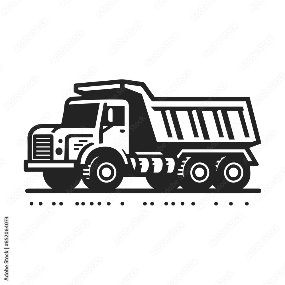 Chic Dump Truck Icon. Simple Vector Illustration Chic Dump Truck Icon. Simple Vector Illustration