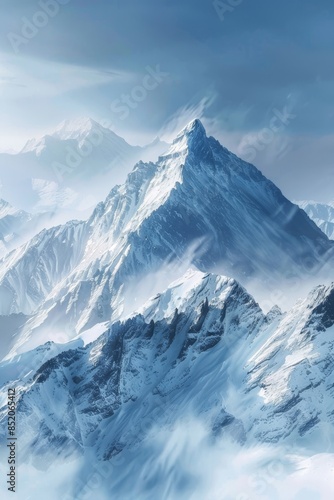 alpine mountain landscape Generative AI