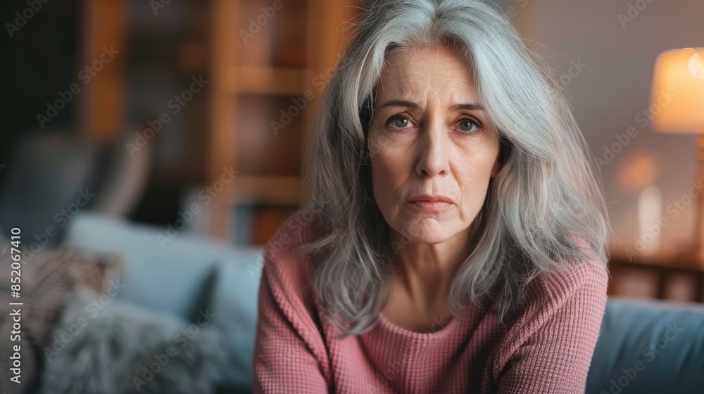 A middle aged woman who has difficulty speaking A middle aged woman who has difficulty speaking