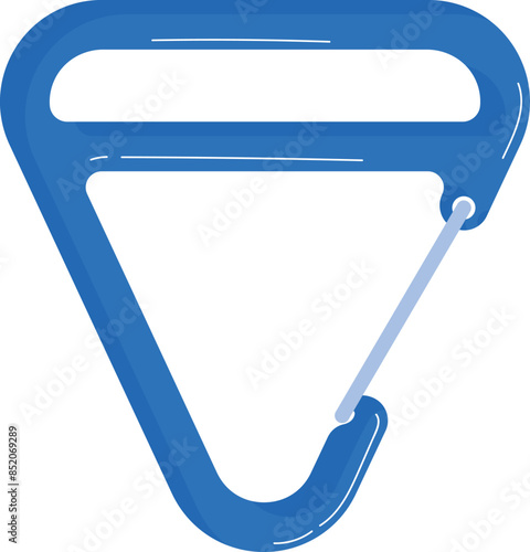 Blue plastic triangle guitar isolated white background. Musical instrument accessory playing, bright blue color, distinctive triangular shape. Guitarists use guitar