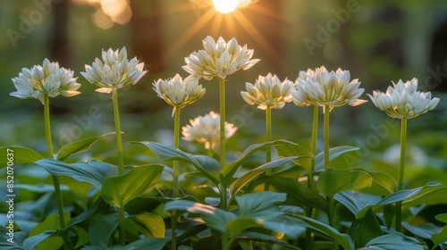 Cluster of Flowers in Grass