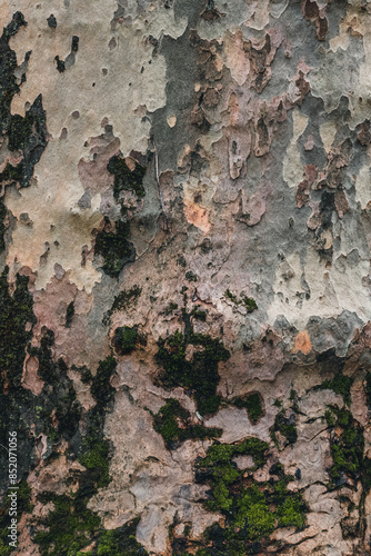 Wallpaper Mural Colorful Tree Bark with Moss Torontodigital.ca