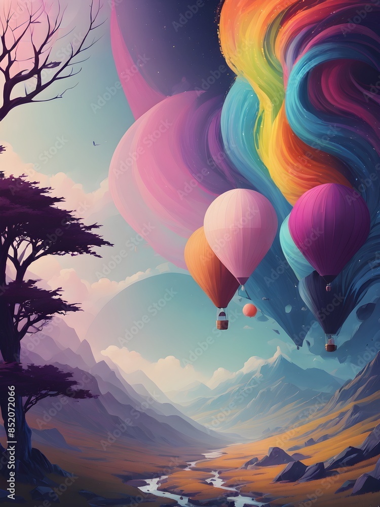 Obraz premium hot air balloons