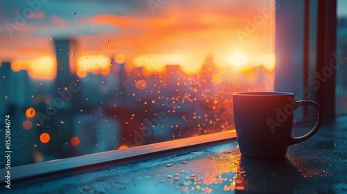 Coffee Cup on Window Sill