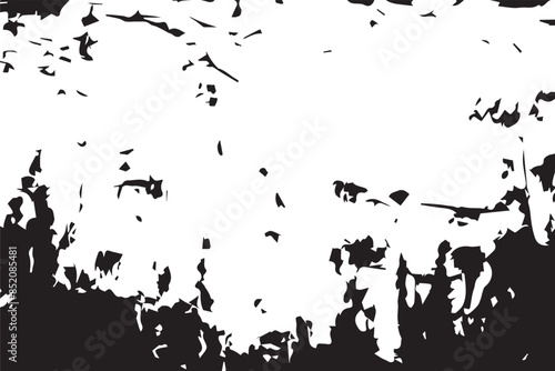 Monochrome Vector Illustration Background Texture Black and White Overlay