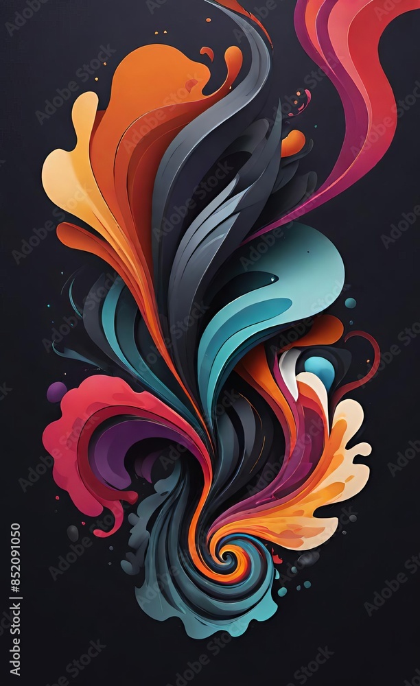 Fototapeta premium abstract background with swirls 